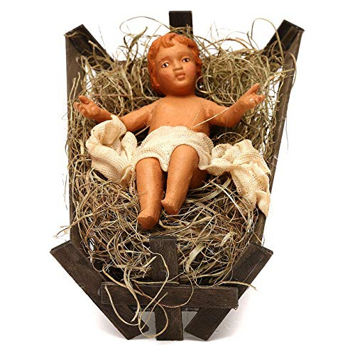 Bebé Jesús En Cuna 30cm Natividad Napolitana