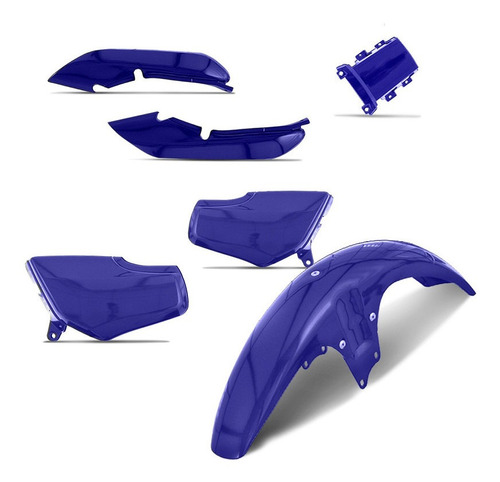 Imagen 1 de 2 de Kit Plasticos Titan 99 Azul 3pzas Guardabar-cachas Cola Bajo
