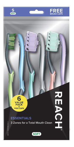 Reach Essentials - Cepillo De Dientes Con Tapas De Cepillo D