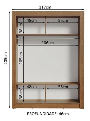 Guarda-roupa Infantil Madesa Enzo 2 Portas Com Espelho Cor Rustic/Branco