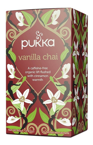 Té Orgánico Vainilla Chai Natural Tea Pukka 20 Saquitos Pc