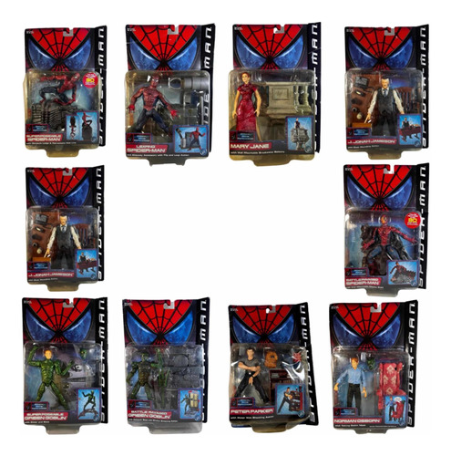 Spiderman 2002 Toybiz Set 10 Figuras Coleccionables 