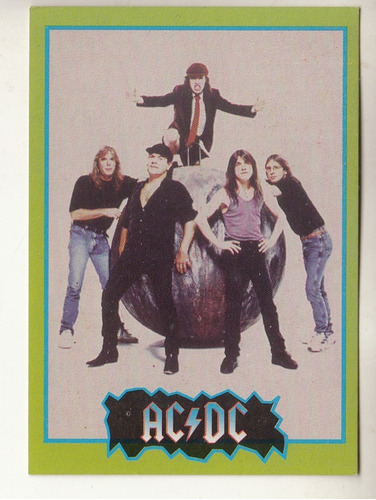 Idolos De Rock Ac/dc Figurita Cromo Rock Cards Español 