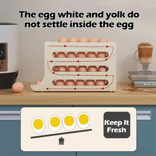 Caja De Almacenamiento Con Soporte Para Huevos Con Desplazam