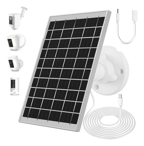 Panel Solar De 7 W Para Camara De Anillo Cargador Solar De A