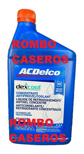 Liquido Refrigerante Acdelco Dex-cool Organico Rojo X 1lt