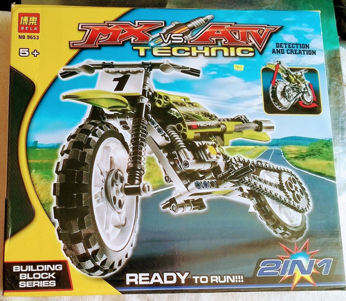 Bloque De Construccion 2 En 1 Motocicleta Juguete Creativid
