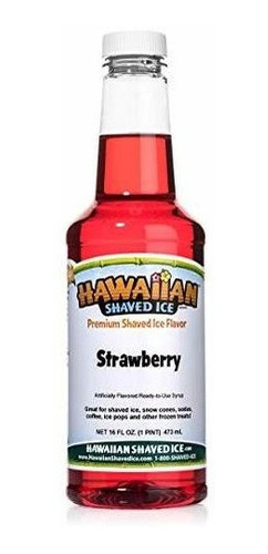 Jarabe De Hielo Raspado Hawaiano Fresa Pinta