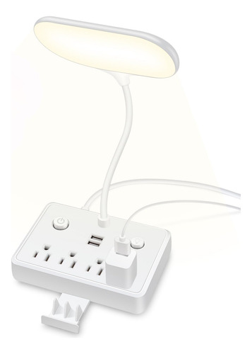Lámpara De Escritorio Led Con Enchufe Y Brazo Flexible