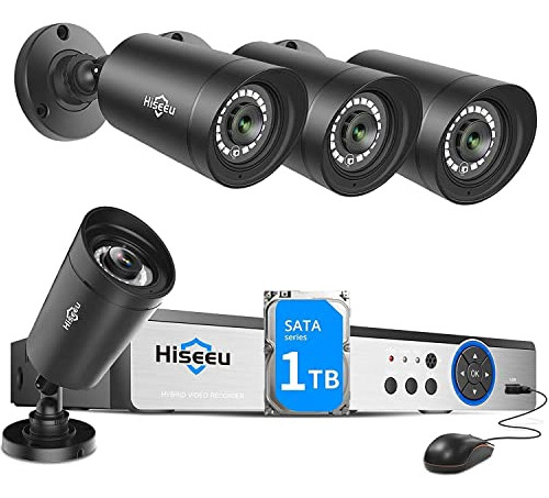 8ch Hiseeu Security Camera System, 1tb Hdd Inicio Cctv Siste