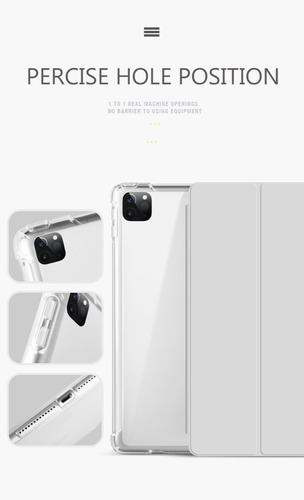 Imagen 2 de 5 de Funda Para iPad 10.2 Transparente 9° Gen (2021) Ranura Lápiz
