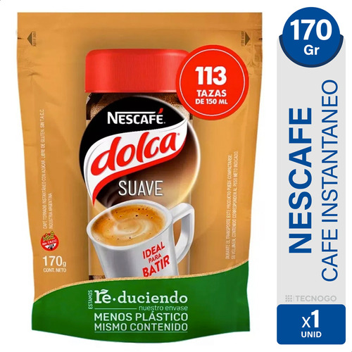 Nescafe Dolca Suave Cafe Instantaneo 170g Doypack -01mercado