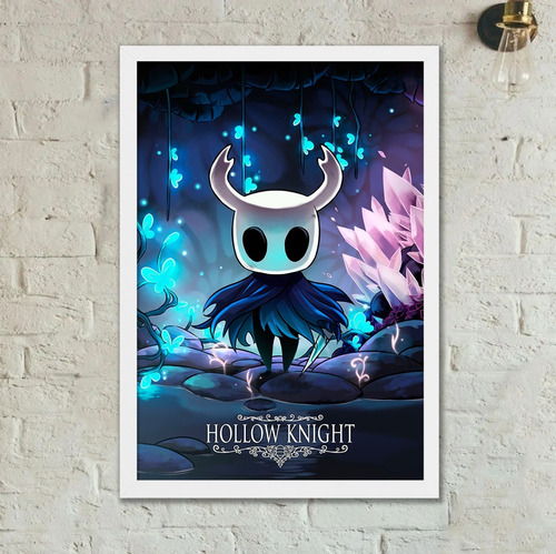 Cuadro Hollow Knight Marco Madera Vidrio 51x36cm Caballero