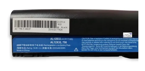Bateria Acer Gateway Zx4260 Aspire V5-171 725 Al12x32 14.8v