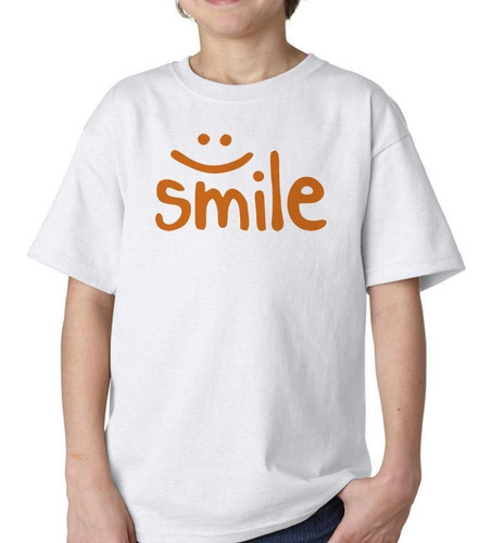 Remera De Niño Frase Smile Sonrisa Carita Feliz