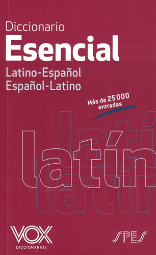 Diccionario Vox Esencial Latino Español - Español Latino - V