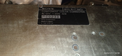 Sony Bvx-10pm Component Color Corretor (bvx)