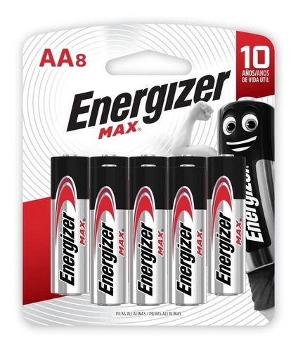 Pilha Alcalina Aa Pequena Energizer Max - Leve 8 Pague 6