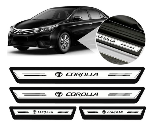 Soleira Protetor Porta Platinum Toyota Corolla 2015 2016 201