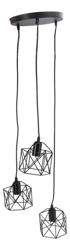 Lámpara Colgante Antigua De Metal E27, 3 Cabezales, Retro, Ú