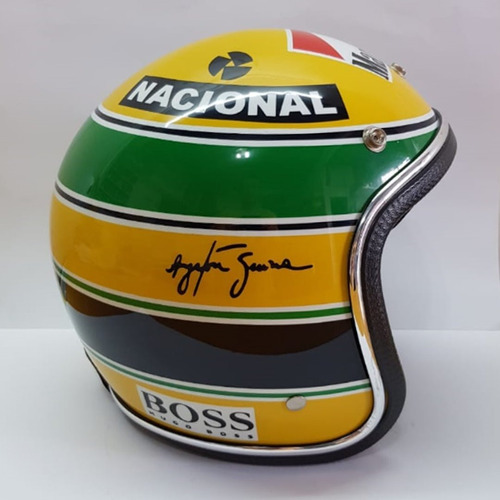 Imagem 1 de 6 de Capacete Old School Senna Brasil Piloto