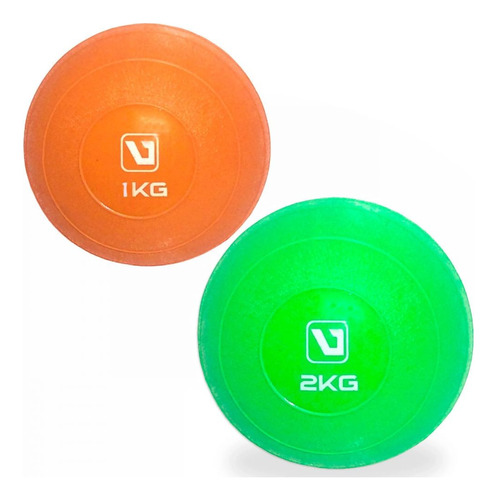 Kit 2 Bolas De Peso Para Execícios 1kg + 2kg Liveup