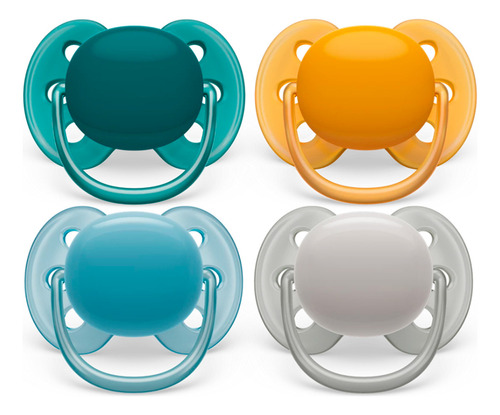 Philips Avent Ultra Soft 4 Chupones, 6-18m Mod. Scf091/36 Color Multicolor Período De Edad 6-18 Meses
