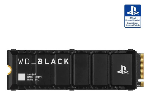 Ssd M.2 Nvme 1tb Wd Black Sn850p Pcie Gen4 X4 Western Digital M.2 2280 Velocidade Leitura Até 7300mb/s Gravação Até 6300mb/s Edição Playstation 5 Cor Preto