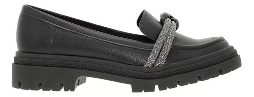 Sapato Feminino Mocassim Slip On Moleca Preto