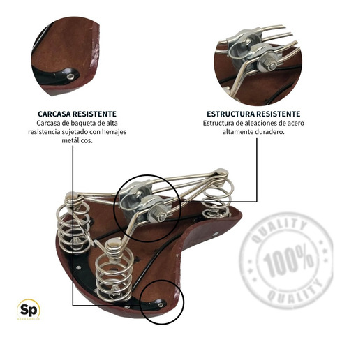 Asiento Para Bicicleta De Paseo Vaqueta Con Resorte Remaches