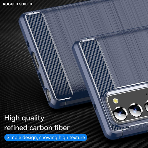 Funda Silicona Fibra De Carbono Para Note 20 Ultra+mica