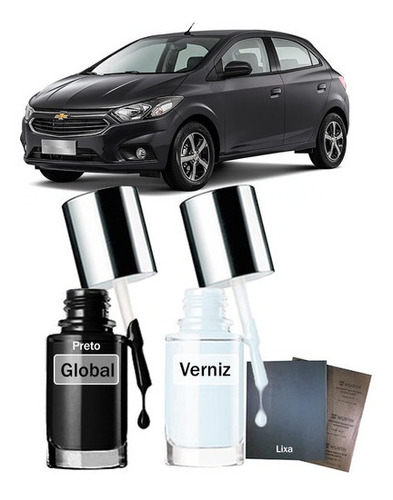 Tinta Tira Risco Automóvel Gm Onix Lt 2015 Preto Global