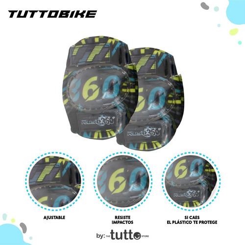 Combo Casco Y Rodilleras Infantil Rush 360
