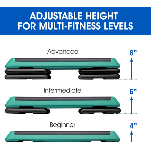 Banco Step Para Ejercicio 110cm 136kg De Capacidad Ajustable