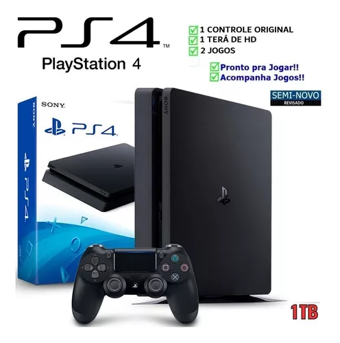 Americanas - PLAYSTATION 4 1 TB SLIM + 3 JOGOS