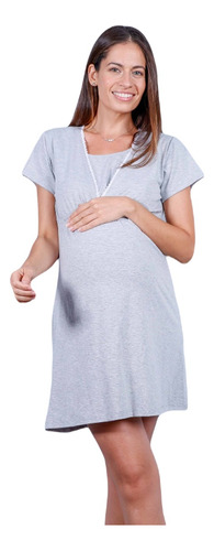 Camisa De Dormir Maternal Lactancia Margarita Madremia