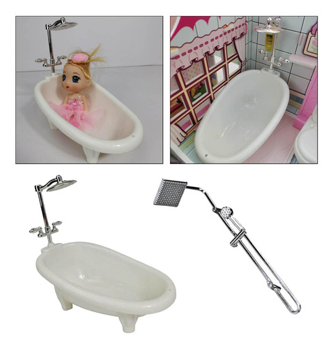 Accesorio De Ducha De Baño Para Casa De Muñecas A Escala