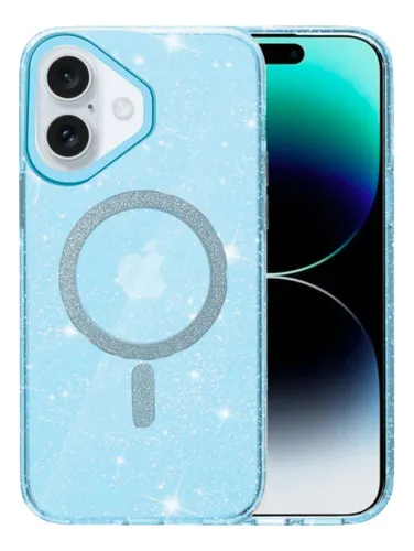 Funda Glitter Transparente Con Magsafe Para iPhone 16