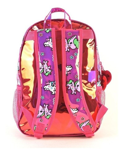 Imagen 2 de 2 de Mochila Kooshi Unicornio Rosa Mochila Infantil 30cm