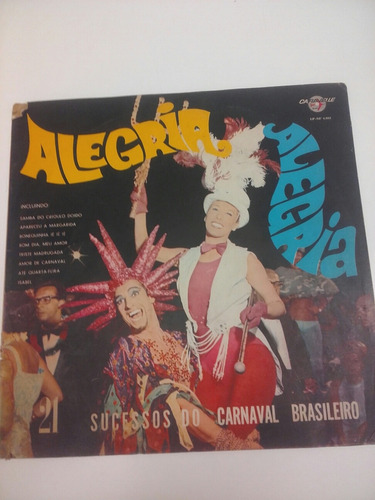 Vinilo Alegría Alegría. Sucessos Do Carnaval Brasileiro.