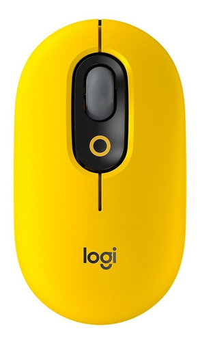 Mouse Bluetooth Logitech Pop Yellow/black Emojis Blast