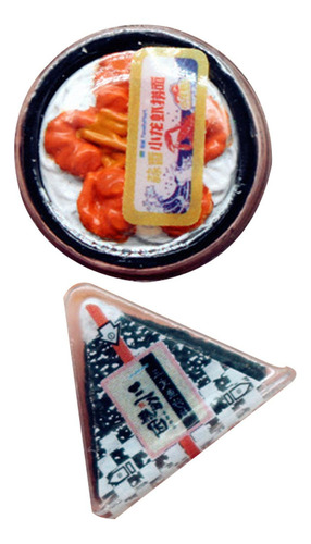 1:12 Tienda De Juguetes De Comida, Caja Bento En Redondo