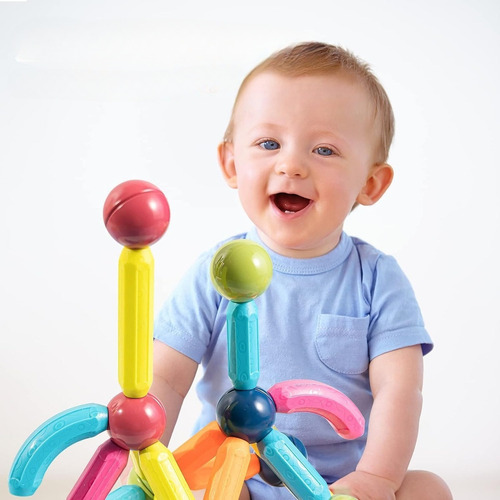 Bloques De Construcción Magnéticos Juguetes 42pcs 3d Niños Cantidad De Piezas 42