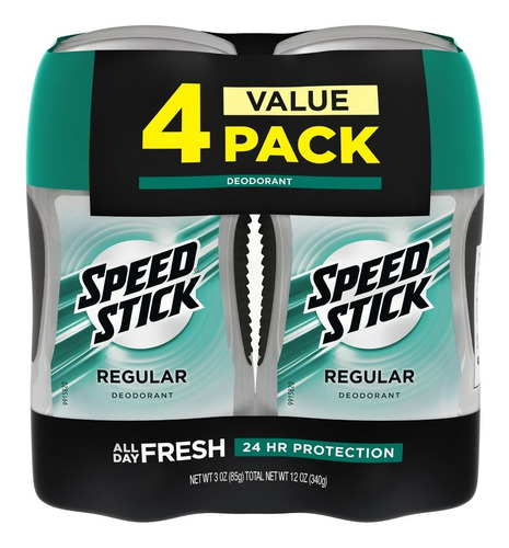 Desodorante Speed Stick Regular, 85 g, paquete de 4 unidades