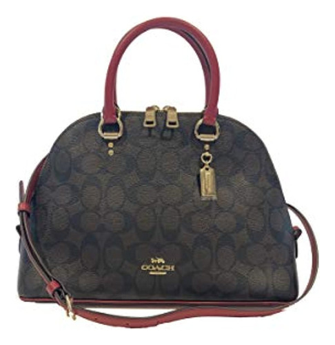 Coach Katy Satchel In Signature Canvas (im/brown 1941 Red)