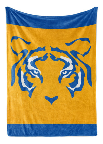 Cobija Frazada Polar Flannel Suave Sublimada Tigres.