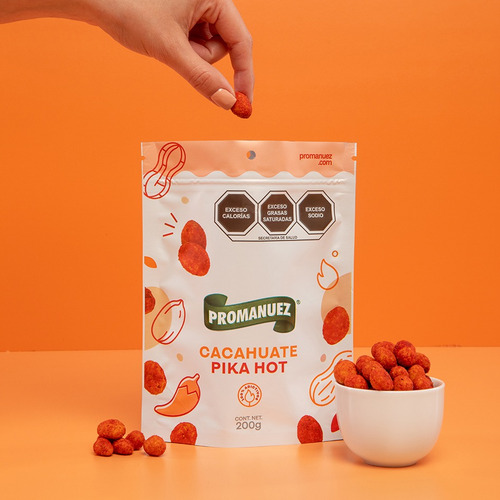 Cacahuate Pika Hot Promanuez (12 Pack 200g)