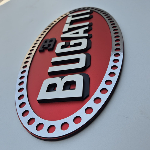 Cuadro3d Escudo Bugatti Roll Royce Aston Martin 40cm Exotic Bugatti
