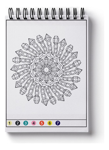 Livro De Colorir Mandalas Com Cores Guiadas Por Números Cores Guiadas