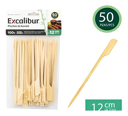 Pinchos De Bambu 12cm Excalibur 